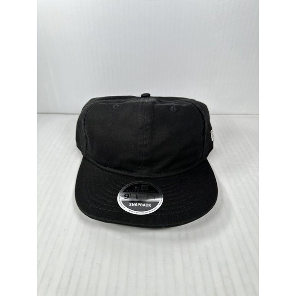 New Era 9FIFTY Blank SnapBack Visor Adjustable Hat Cap Black BRAND NEW OSFA - Picture 1 of 3